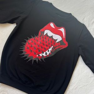 NWOT Rolling Stones spiked tongue sweatshirt